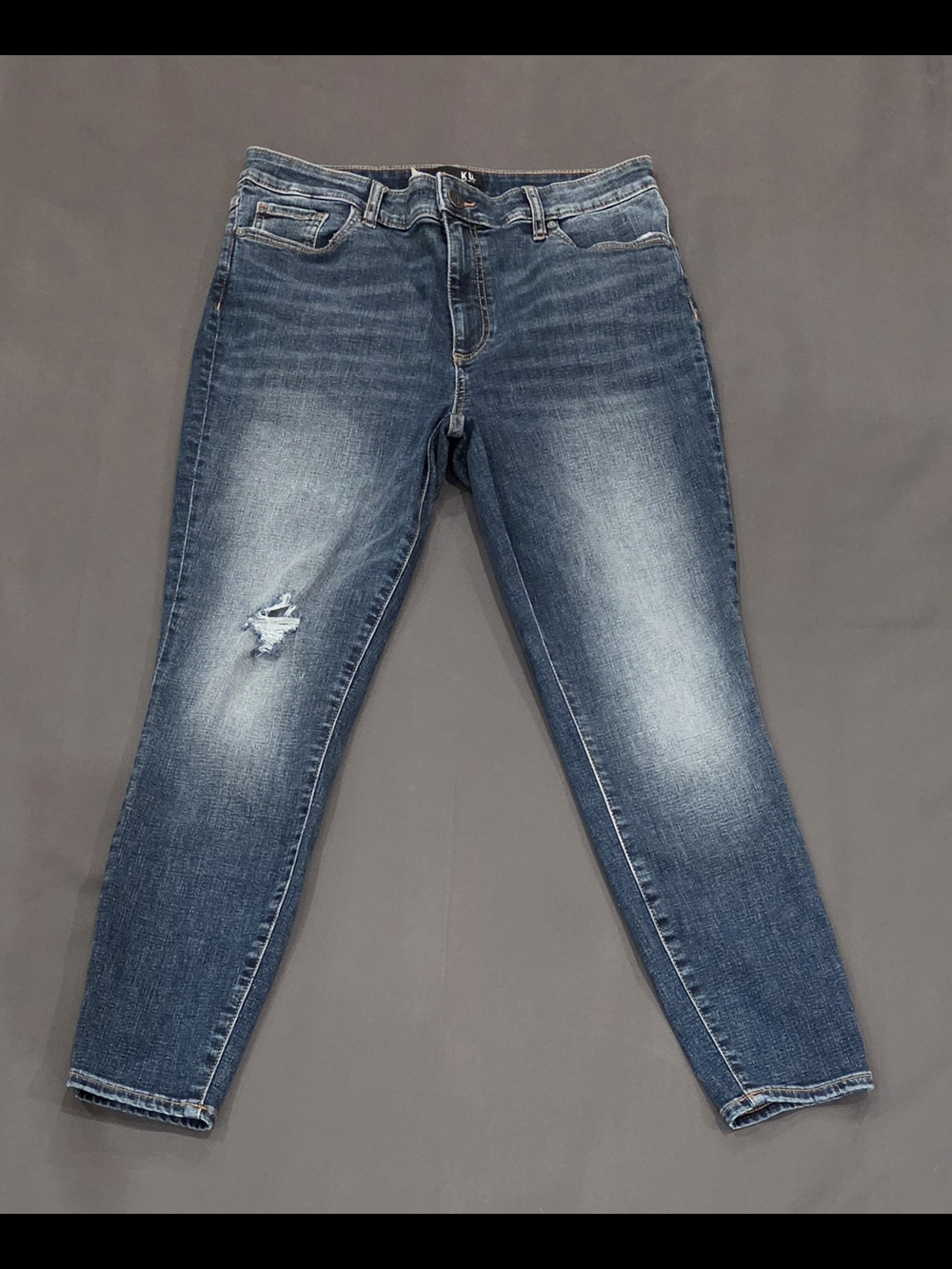 KUT from the Kloth Donna High Rise Ankle Skinny Jeans | Size 10 | Dark Wash